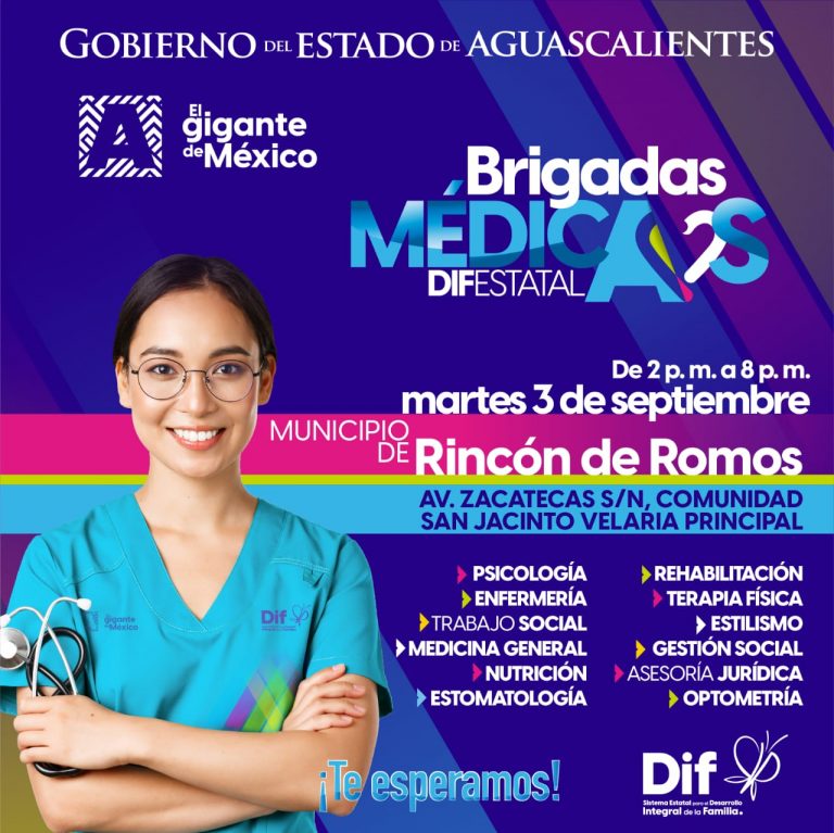 ESTE MARTES EL DIF ESTATAL ACERCARÁ SERVICIOS MÉDICOS GRATUITOS A LA COMUNIDAD DE SAN JACINTO, RINCÓN DE ROMOS